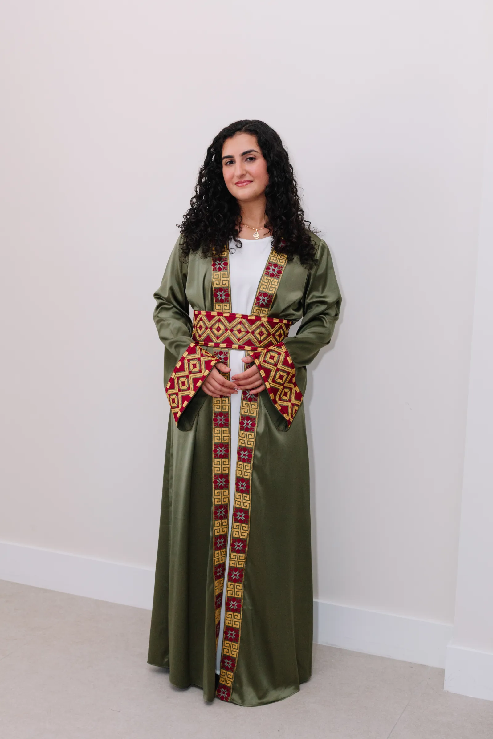 Olive Green Mosaic Abaya